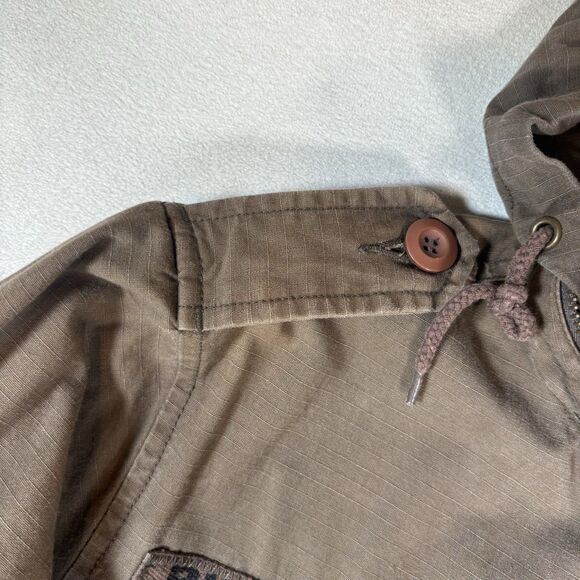 Vintage Billabong Military Jacket Mens Large Army Green RipStop Tactical Rare - Picture 9 of 13